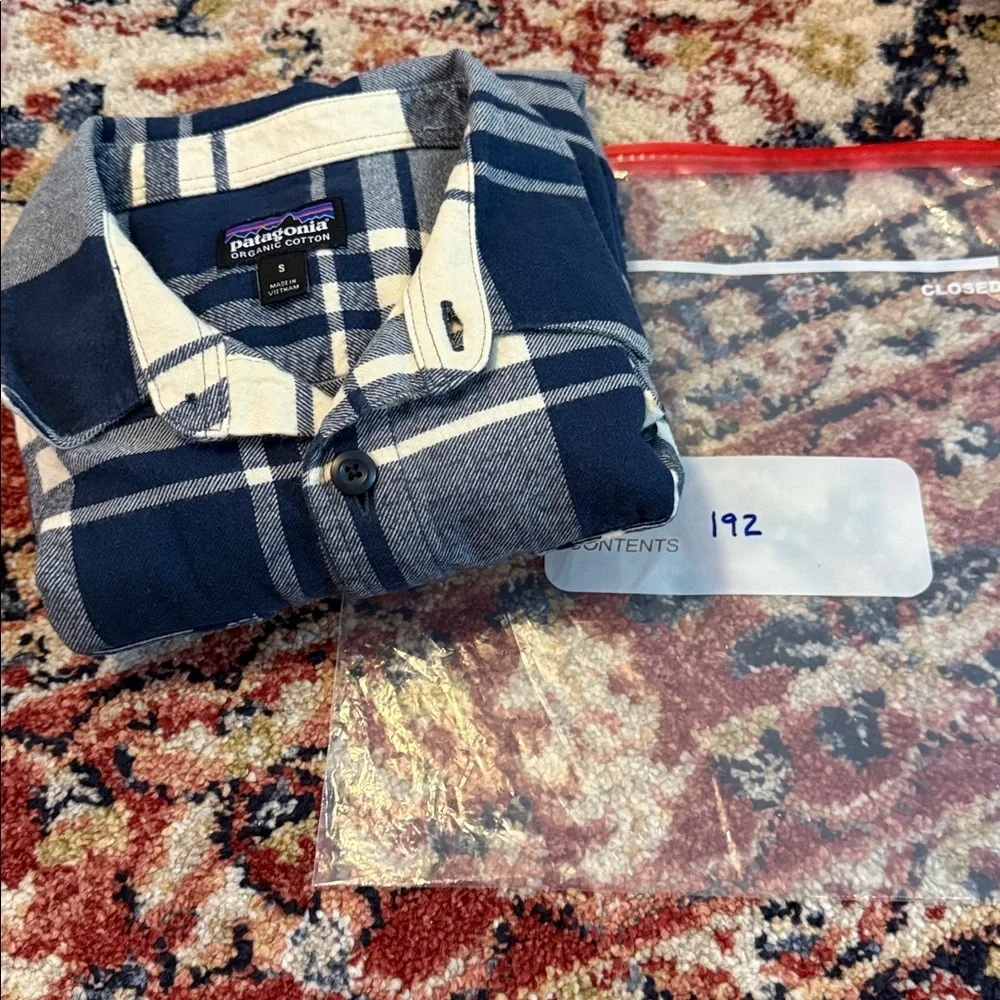 Patagonia Midweight Fjord Flannel Shirt - Smolder Blue Small - Picture 9 of 9